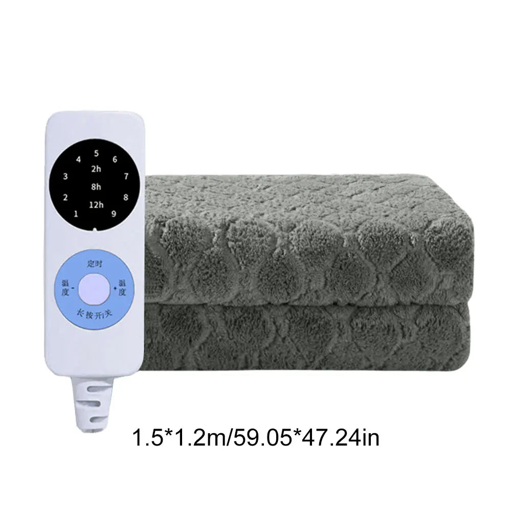 Plush Electric Blanket Double Single Velvet Intelligent Blanket Portable Grey Over Blanket Household Office Blanket