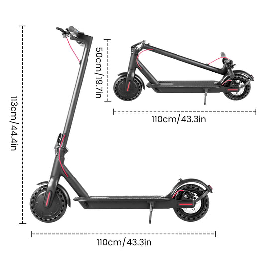 AiliFe Electric Scooter 350W 19mph Smart APP Foldable E Scooter 8.5inch tire Folding Electric Scooter Long Range for Adult Teen