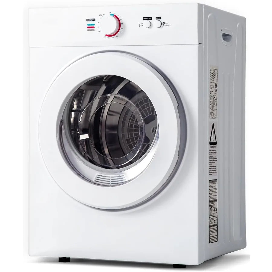 1.8 Cu.Ft Compact Dryer 1020W Portable Clothes Dryer with Stainless Steel Tub Front Load Tumble Four Functions Ideal for Small