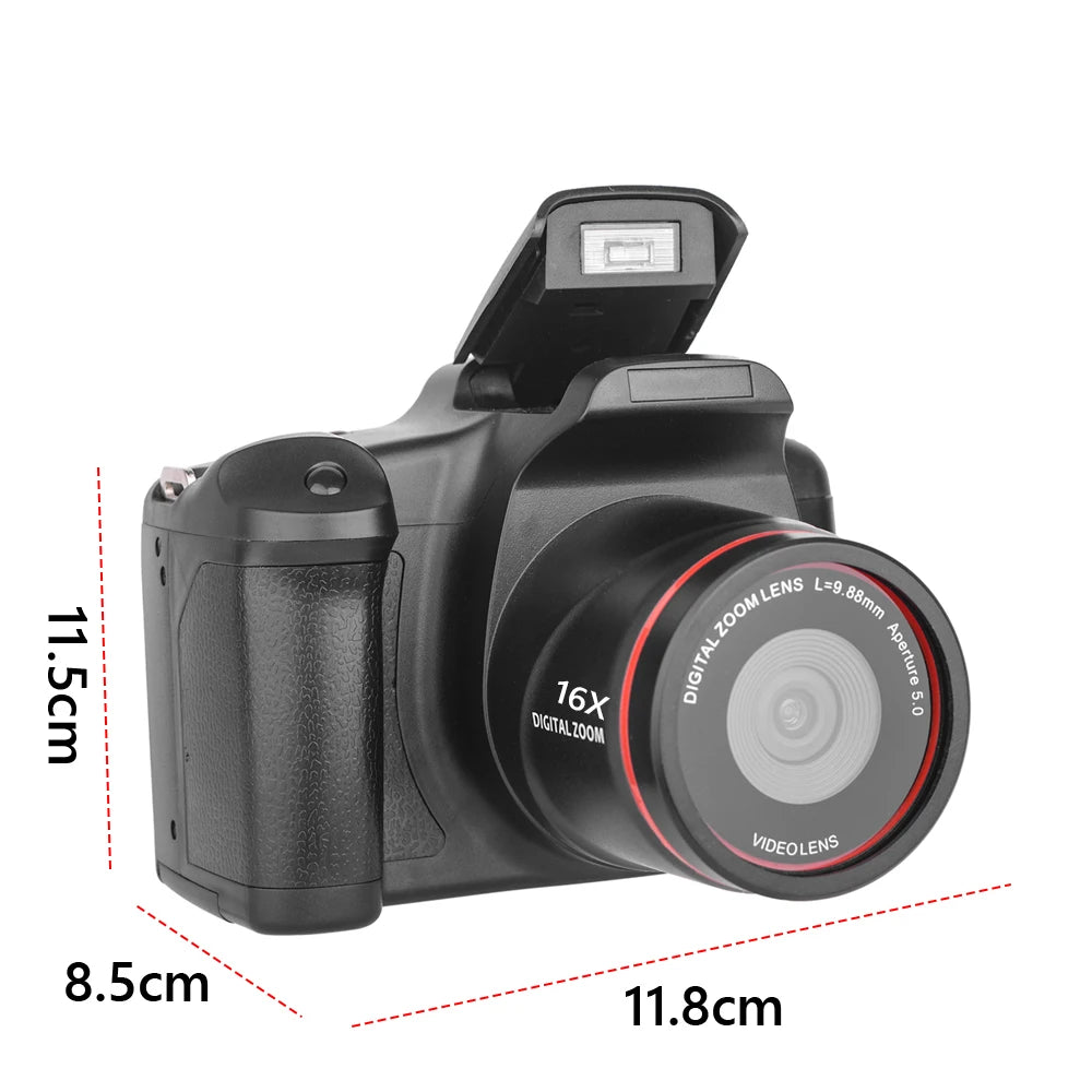 1080P 16MP Camcorder 16X Zoom Vlogging Camera with 2.4 Inch LCD Screen Video Recorder for Photography and Video