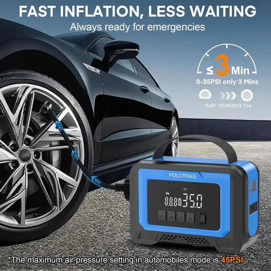 Board Pump, Tire Inflator Portable Air Compressor Cordless Air Pump for Inflatables with AutoOff, Deflate Function, Rechargeable