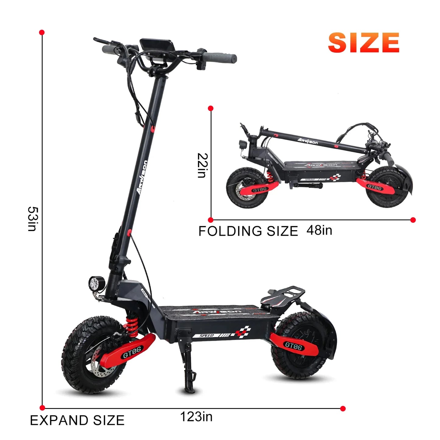 Electric Scooter for Adults, 1200W Motor Fast E Scooter, 11" Off-Road Tires, Up to 28 MPH Top Speed &32Miles Long Range, Dual Br