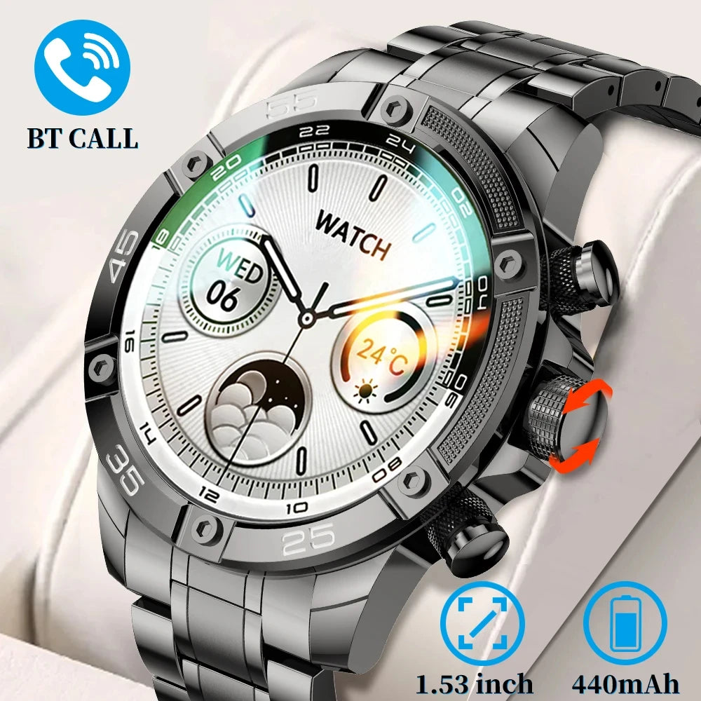 2023 Smart Watch Men For Xiaomi Sports Fitness Watches IP67 Waterproof 1.53'' AI Voice Bluetooth Call Rugged Military Smartwatch