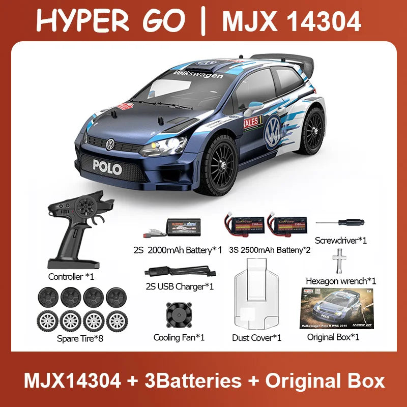 HYPER GO RC MJX 14304 14303 14302 14301 High Speed Drift Car  With Gyroscope - Electric Toy for Kids Volkswagen Racing Gift
