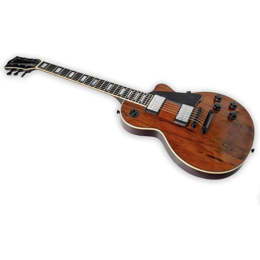 Electric Guitar with Spalted Maple Top and Okoume Body Featuring Maple Neck for Superior Tone and Playability in Live Performan