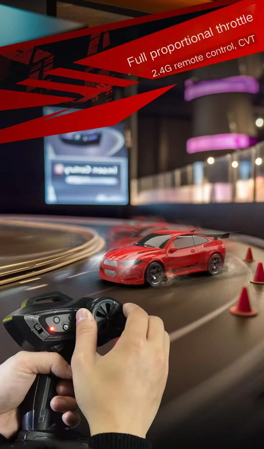 New 4WD 2.4GHZ RC Simulation Mini Drift Car Palm Racing Model Desktop Toys 1/64 Scale Remote Control Car Gift For Children Boys