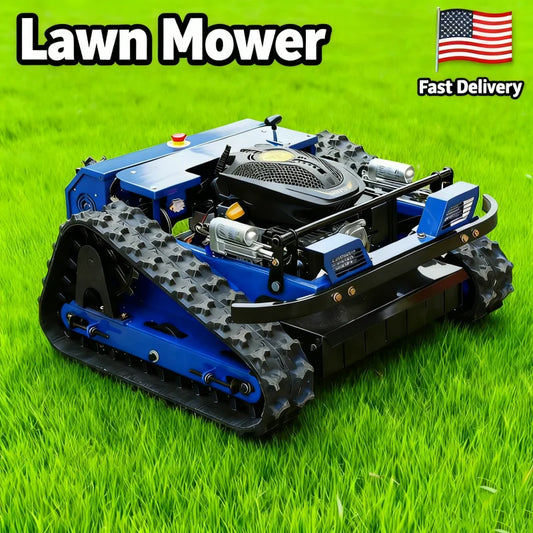 Remote-controlled Lawn Mower，Farm Garden Automatic Tracked Lawn Mower Robot, Household High Quality Lawn Mower Fast Delivery USA