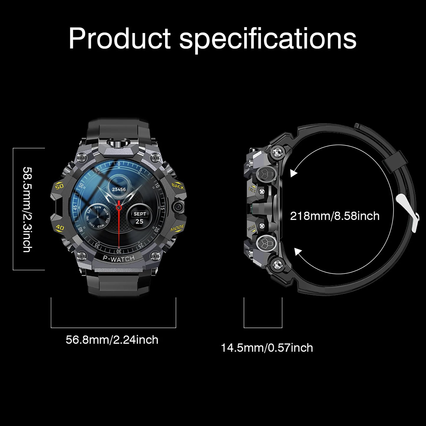 Smart watch,sports watches, Change Wallpaper, fitness monitoring,for iPhone/Andriod,wireless calling /dial