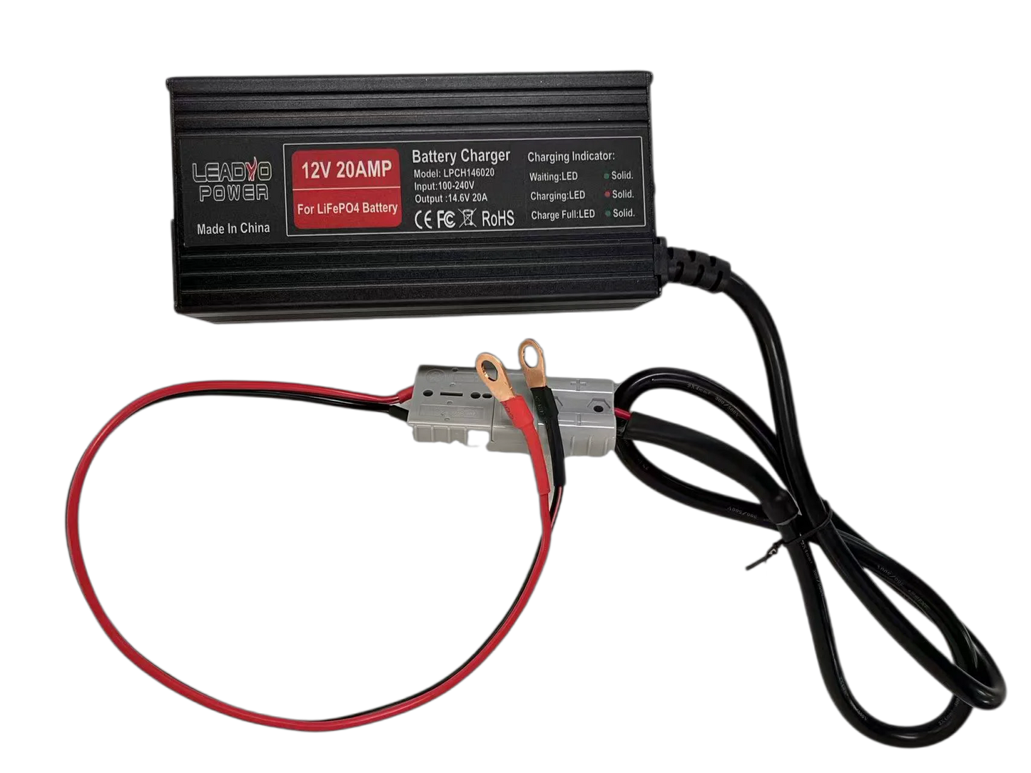 14.6V 20A Smart Lifepo4 Battery Charger 4S 12V High Power For Lithium iron Phosphate LFP RV Battery Pack 14.6V Smart Charger