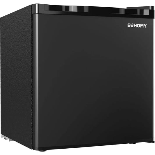 1.7 Cu.Ft Mini Fridge with Freezer, Reversible Single Door Compact Refrigerator, Adjustable Thermostat, Energy Saving, Mini Fri