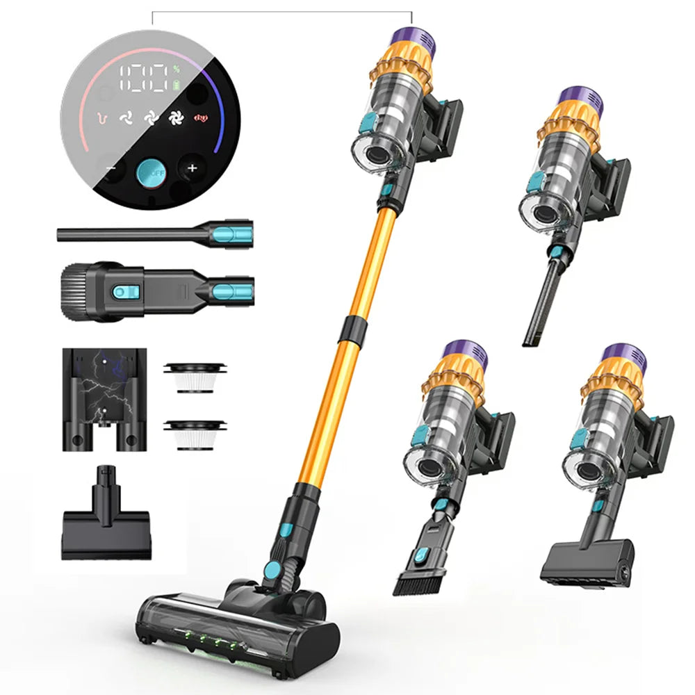 55kPa 650W Handheld Vacuum Cleaner Wireless Cordless Vacuum Cleaner Suction Powerful LED Display Dust Cup 1.2L For Smart Home