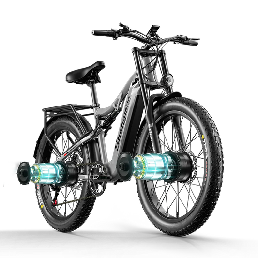 Shengmilo S600 Electric Bike Dual Motor2000W  48V17.5AH Battery 26 Inch e bike Fat tire Ebike Men's Mountain Electric Bicycle