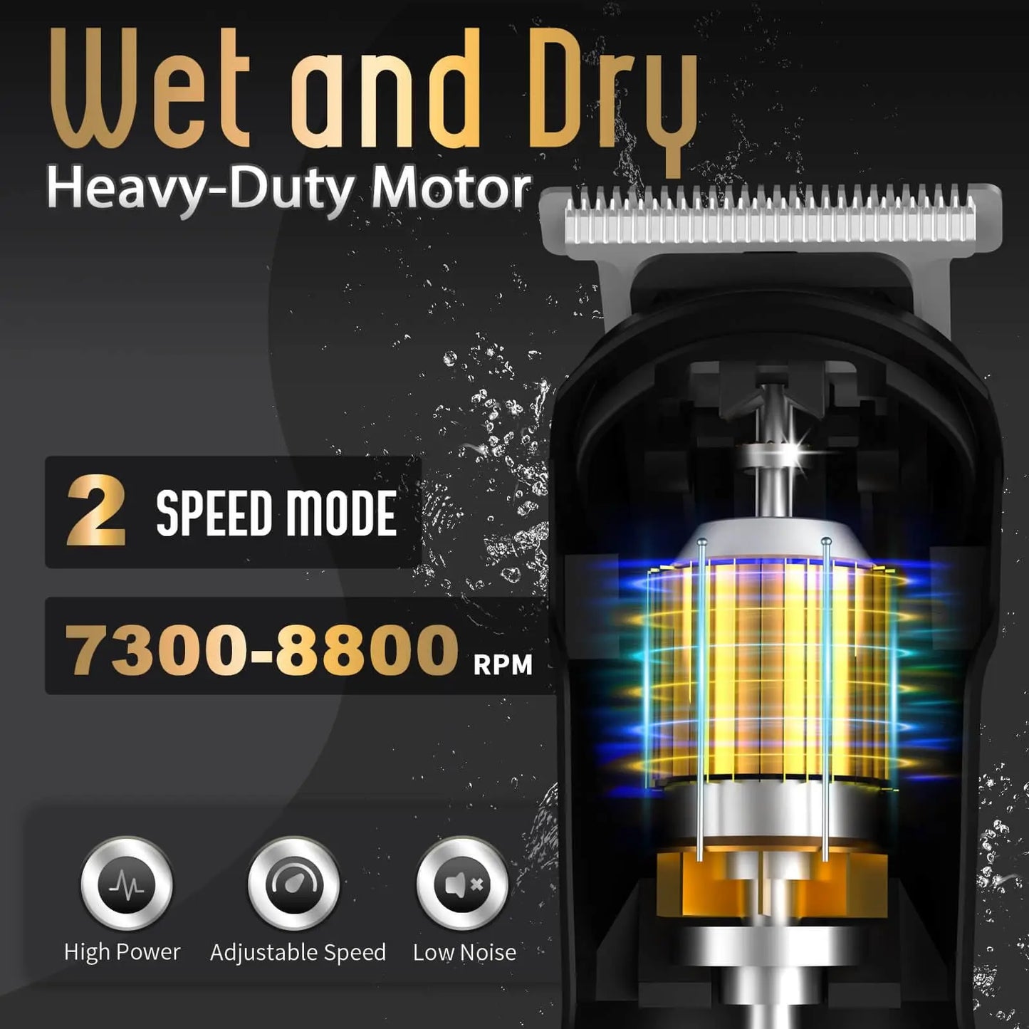 Ufree Beard Trimmer for Men, Waterproof Electric Razor for Nose, Body, Face & Mustache, Cordless Hair Clippers Shavers Grooming