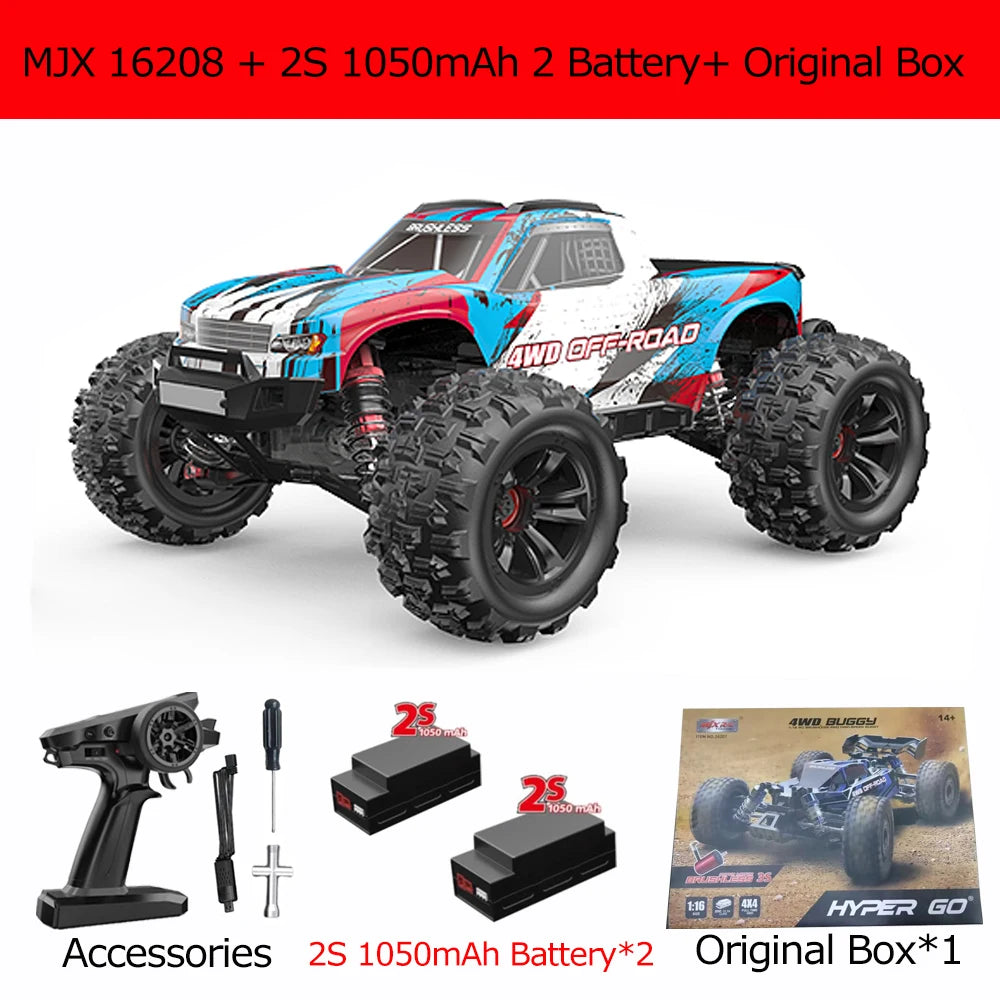 MJX16207 16208 1/16 RC Car 70KM/h Brushless HYPER GO 2.4G 4WD Racing Car Off-Road Remote Control RC Truck Hobby Toy