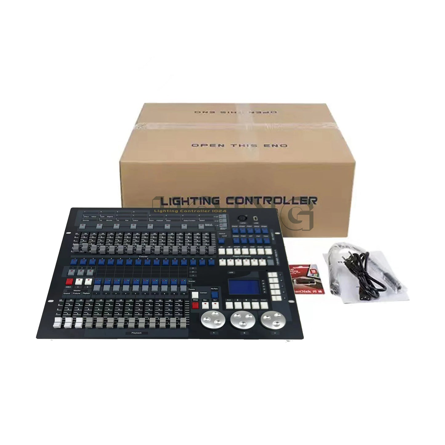 POLET 1024DMX Console With Flight case Weddings Concer DJ Controller dmx512 Church Light Par Stage Light Series DJ Club moving