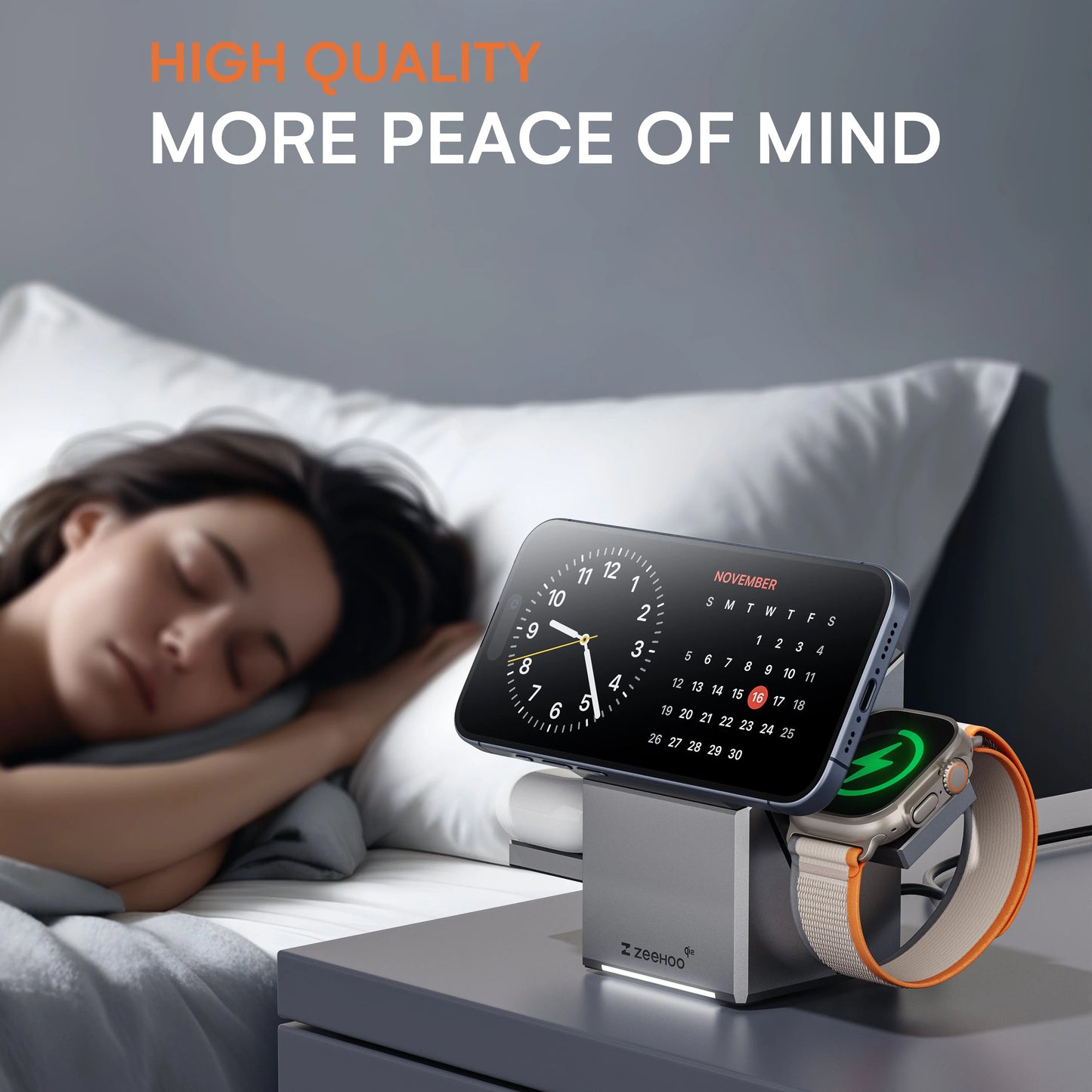 3-in-1 Rotatable Magnetic Wireless Charger Stand for iPhone 16 15 14 13 12 Samsung iWatch AirPods 3/2 Dock Fast Charging Stand