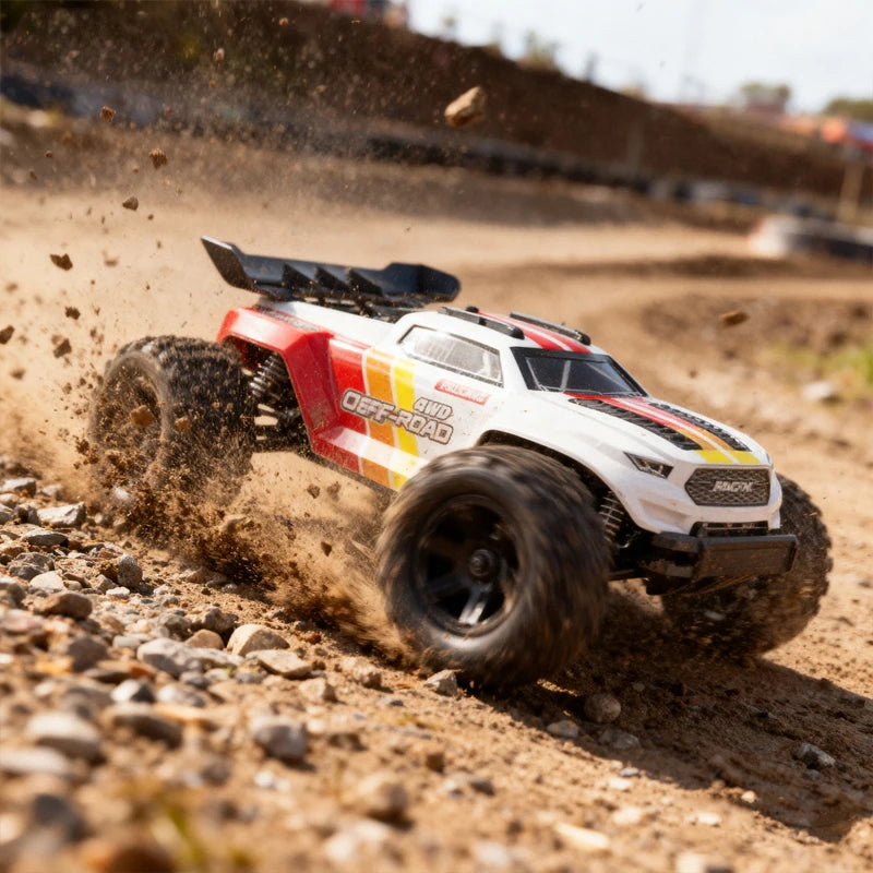 HYPER GO 1:18 MJX 18208 Remote Control Car Electric 4WD High Speed Bigfoot Off road Vehicle Desert Short Card Toy Car