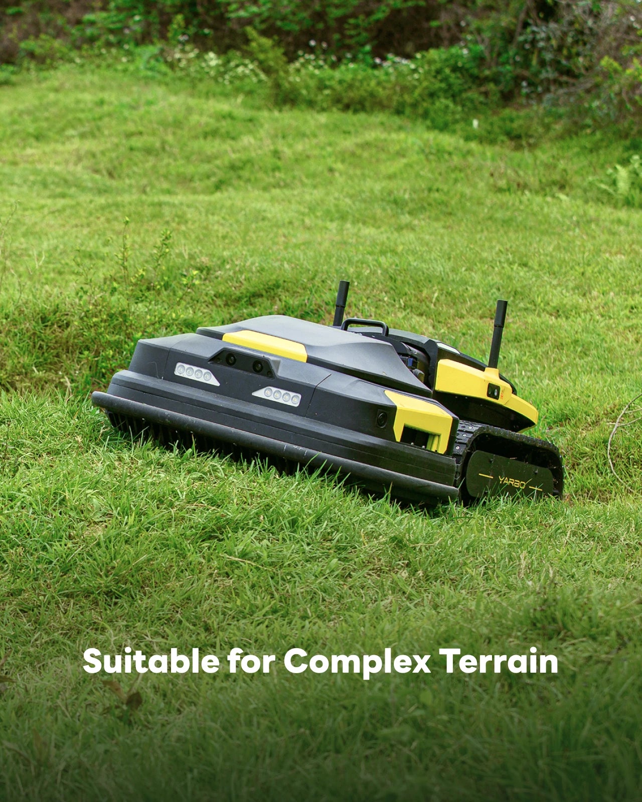 YARBO Robot Lawn Mower with Modular Design for Large Yard, 1.2"-4.0" Cutting Height, 70% Slopes, AI Vision & RTK for Navigation
