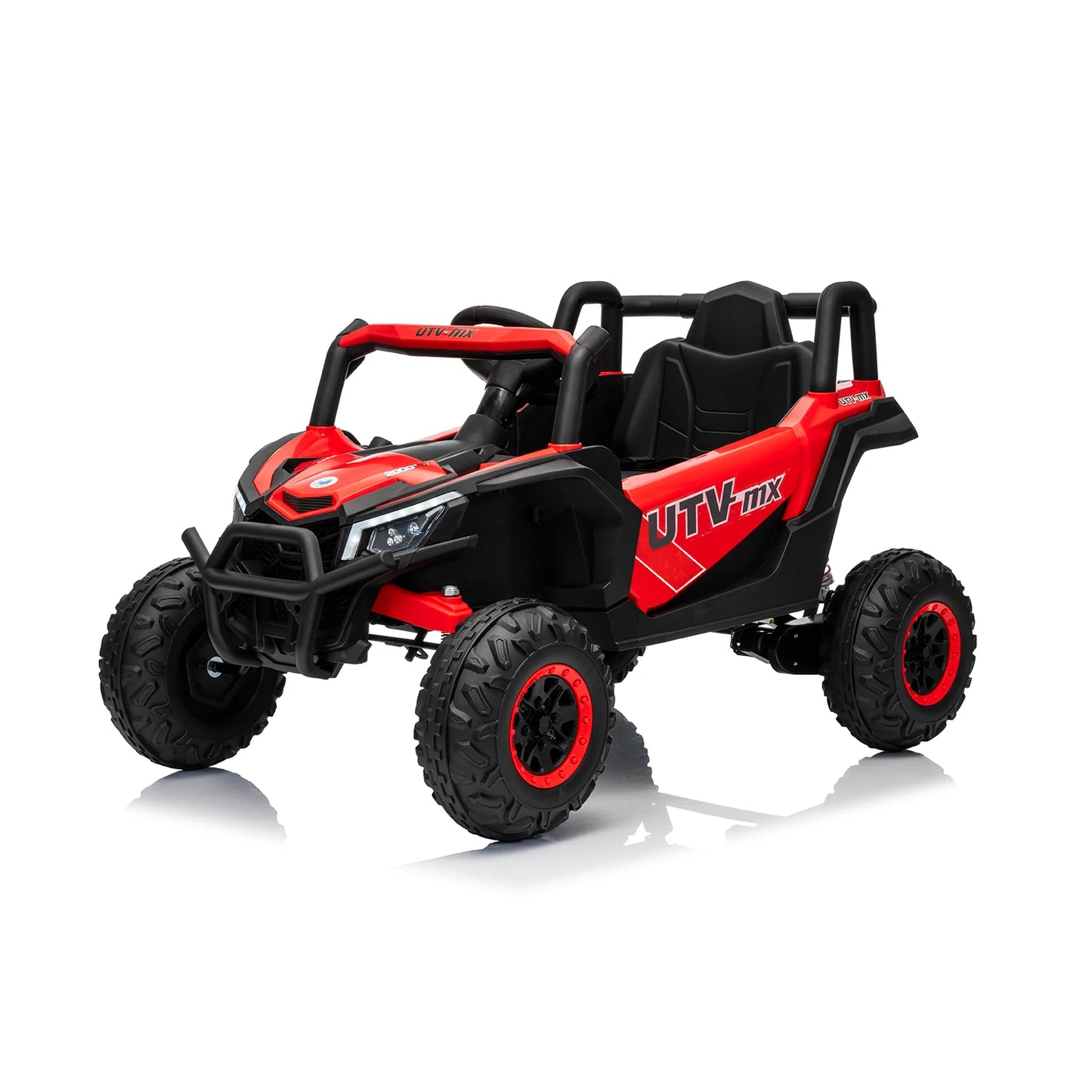 12V UTV Truck Kids Ride On Car Electric Vehicle with 4 Spring Suspension Remote Bluetooth,Music,LED Lights for Ages 3+ Years