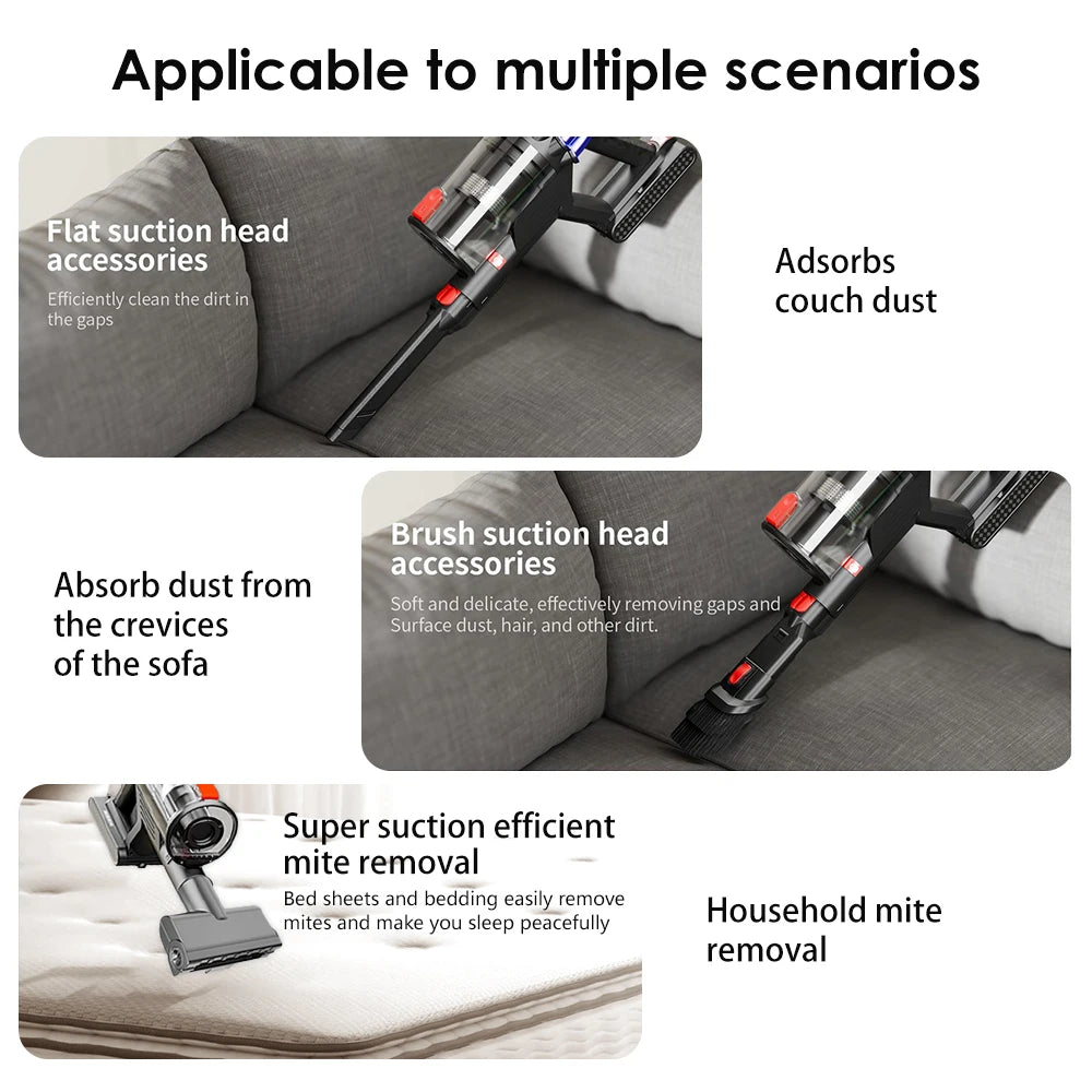 COTIAR V22 Cordless Vacuum Cleaner 650W 55000PA Home Appliance Handheld Vacuum Cleaner Cleaning Supplies Removable Battery