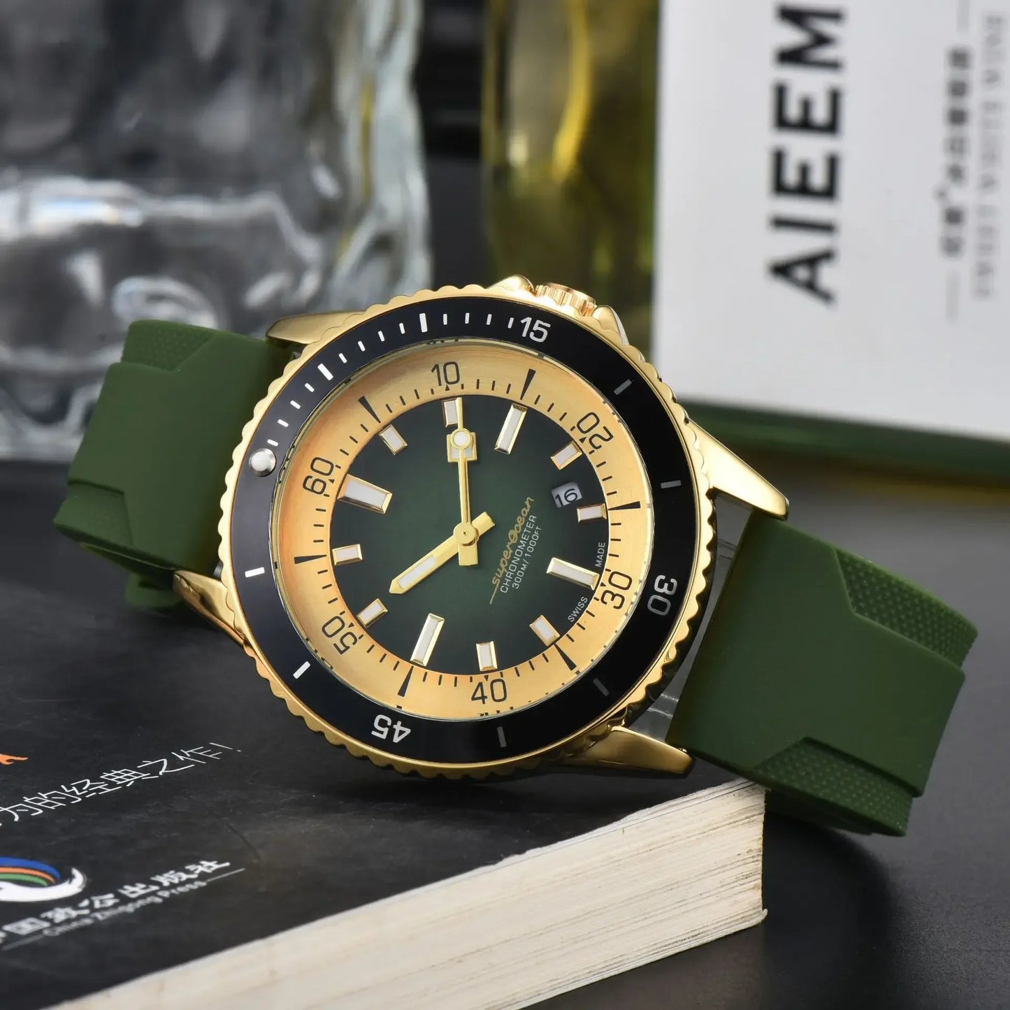 Men's Luxury Automatic Mechanical Watch NH36 Movement, Sapphire CRYSTAL 42mm, Stainless Steel Waterproof Watch, 22mm Strap