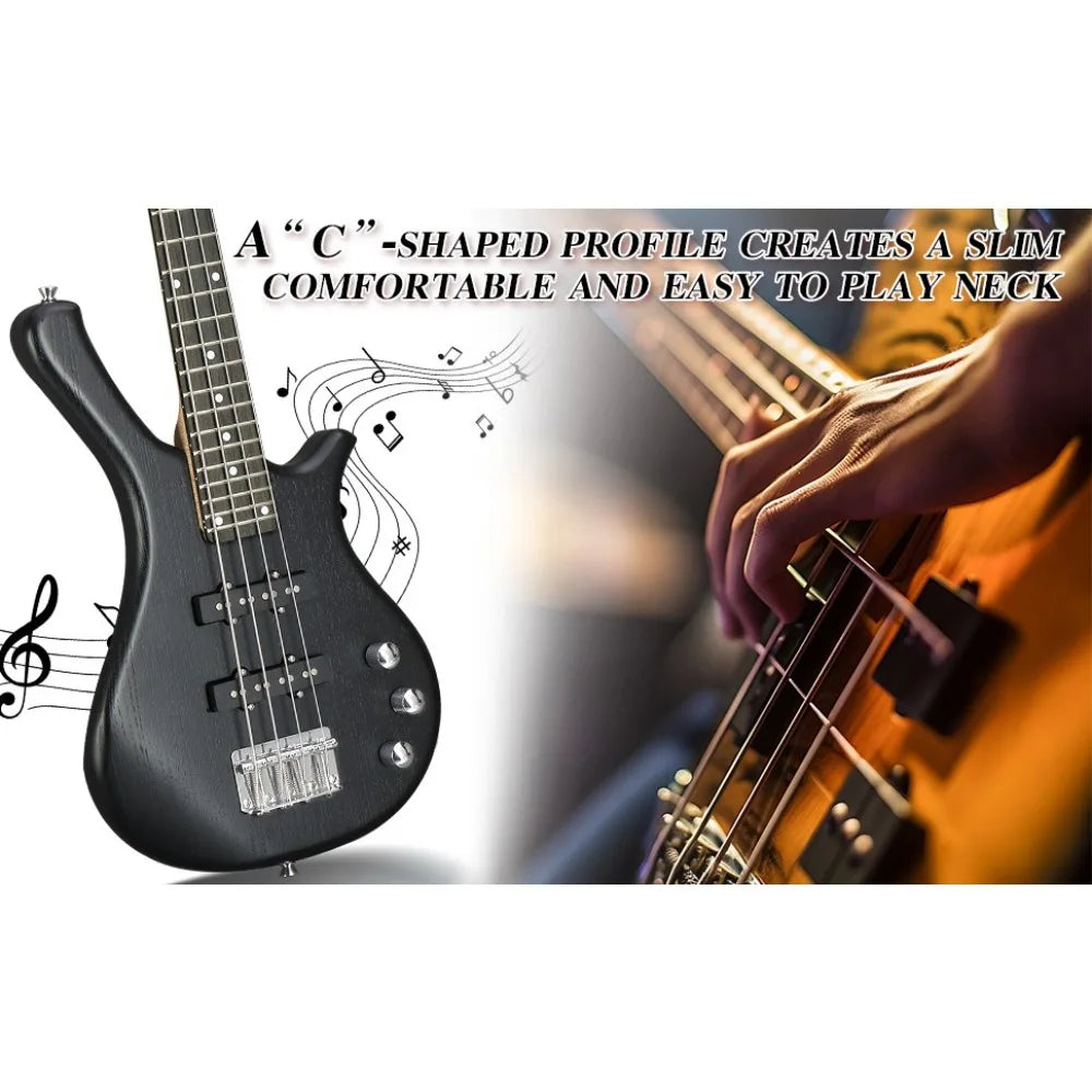 KW101 36in Electric Bass Guitar With 10W AMP School Band Red