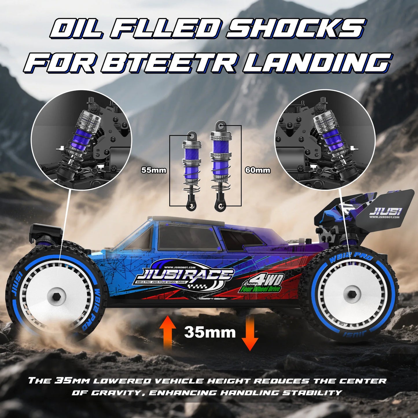 WB12 PRO 1/12 JIUSI Racing Car 80KM/H Brushless Remote Control Car High Speed Competitive Off-road 4WD RC Car Toys As Gift