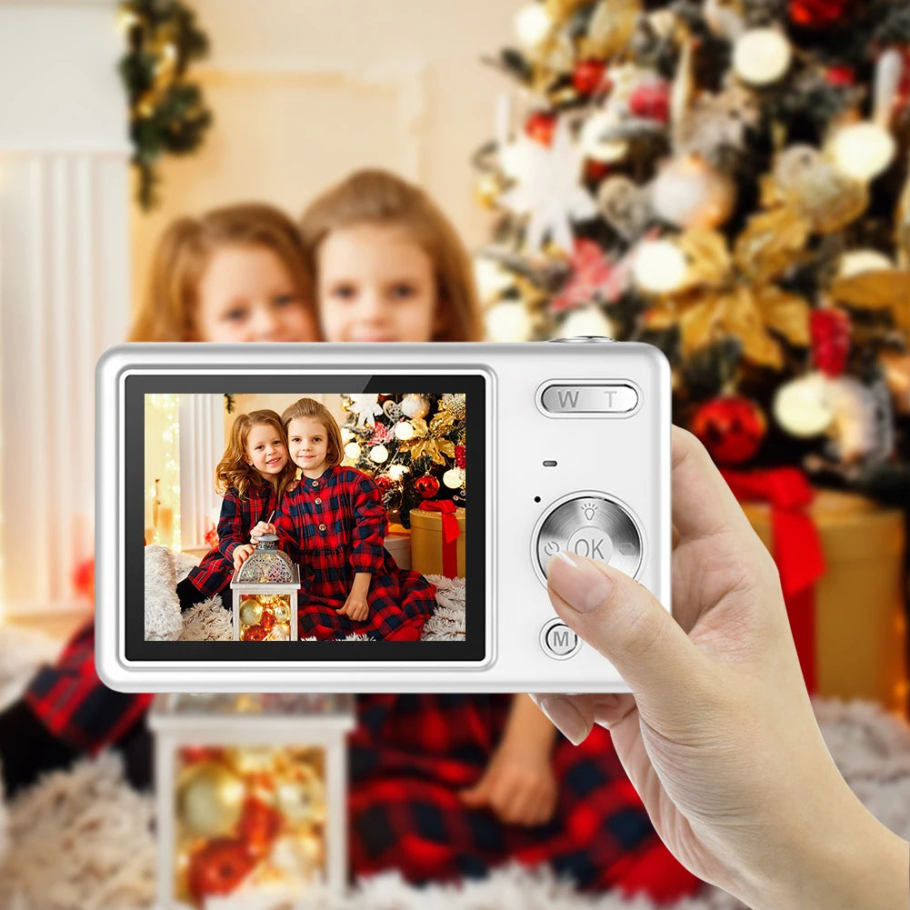 4K HD 1080P Digital Camera Children's Toys 96MP Portable 16X Zoom Camcorder Camera 2.4 Inch IPS Screen for Photography and Video