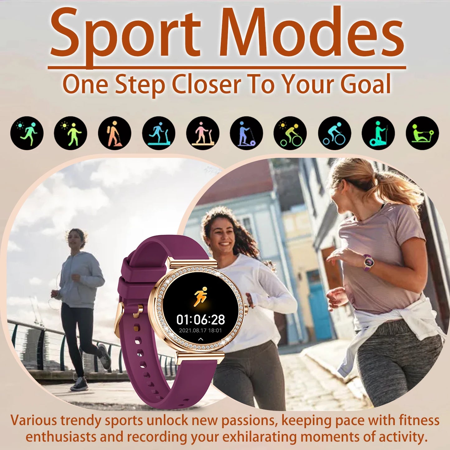 Women Smart Watch(Wireless Calls),1.29" Touchscreen Smartwatch for iPhone/Android with Sport Modes, Women Function/Perfect Gifts