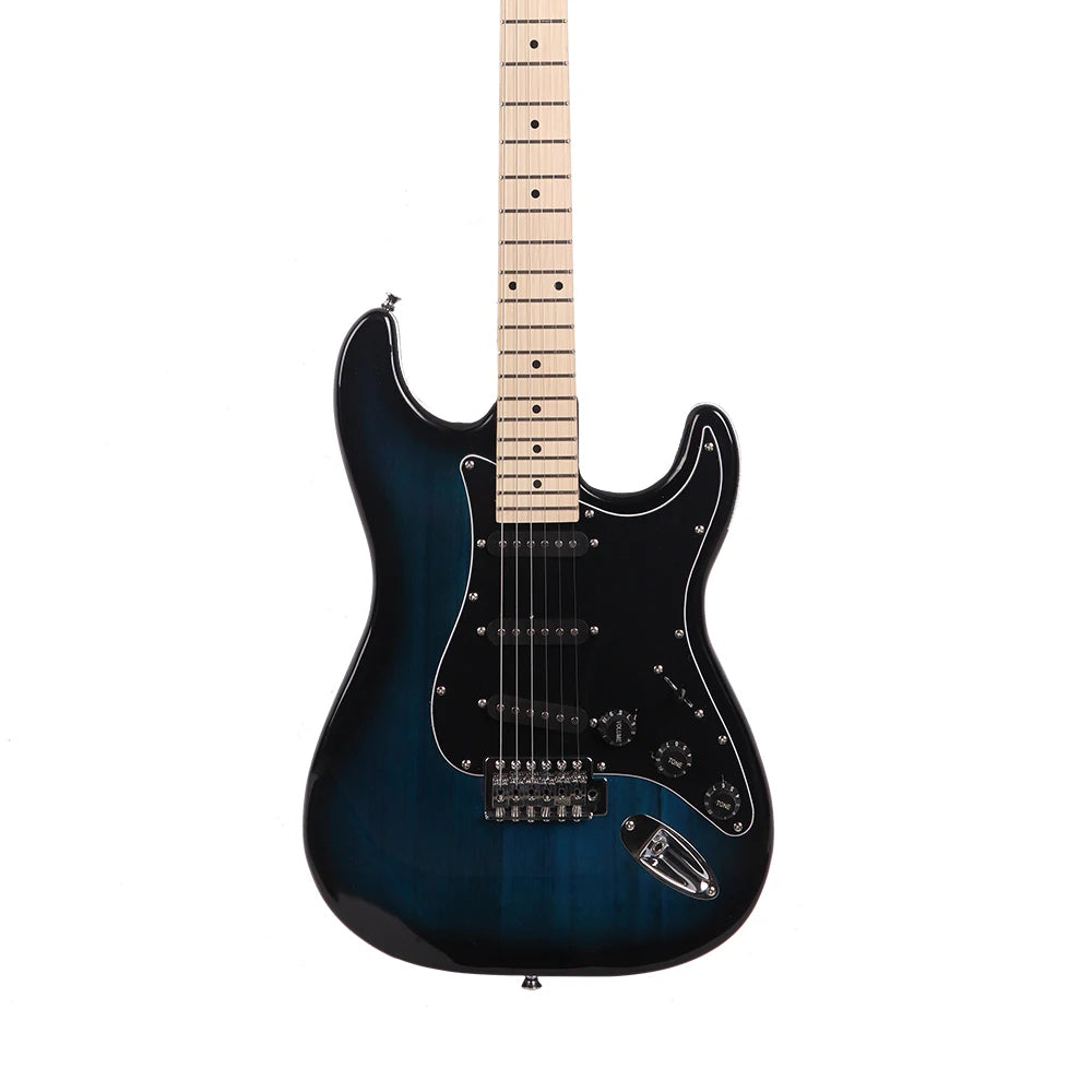 GST Stylish Electric Guitar Kit with Black Pickguard Dark Blue