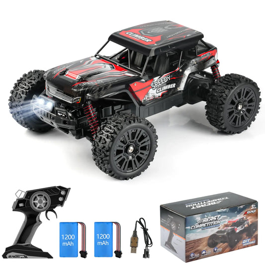 1:12 Assembled RC Car for Kids Adults,Remote Control Car 2.4G Monster Truck RC Cars with 2 2S Rechargeable Batteries