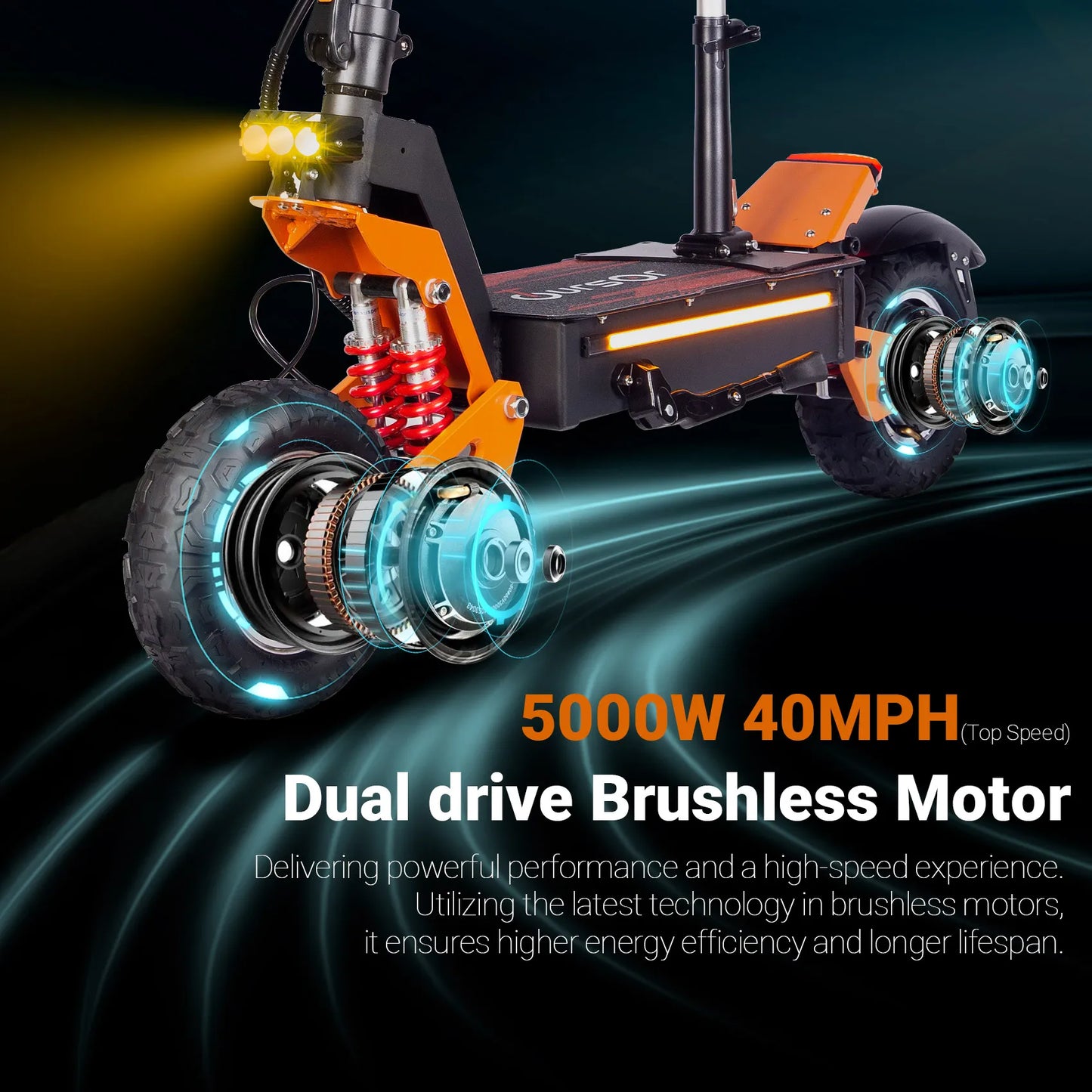 TOURSOR X5 Electric Scooter For Adults 2500W*2 Dual Motor 52V26Ah Battery E-Scooter 11Inch Tire Foldable Road EScooter