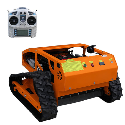 Automatic Robotic Lawn Mower with Tracks, 60 Min Runtime, Adjustable Height & Smart Sensors for Sloped Gardens, Grass Trimmer