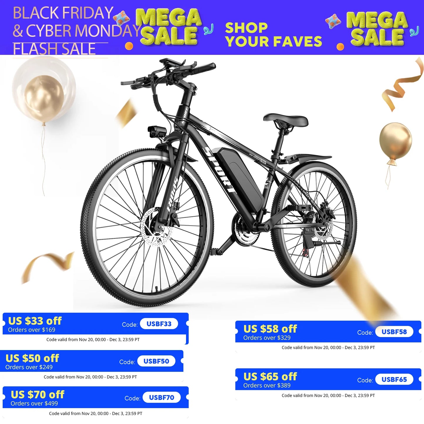 26''Electric Bike,Motorcycle 750W Peak Motor,22MPH 35Miles Electric Mountain Bike, 480Wh Removable Battery, 7-Speed& LCD Display
