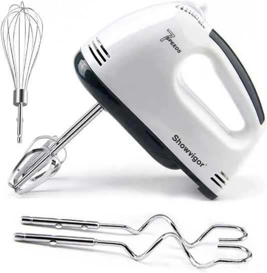Electric Hand Mixer 180W with 5 Stainless Steel Attachments, 7 Speeds, Turbo Boost & Eject Button