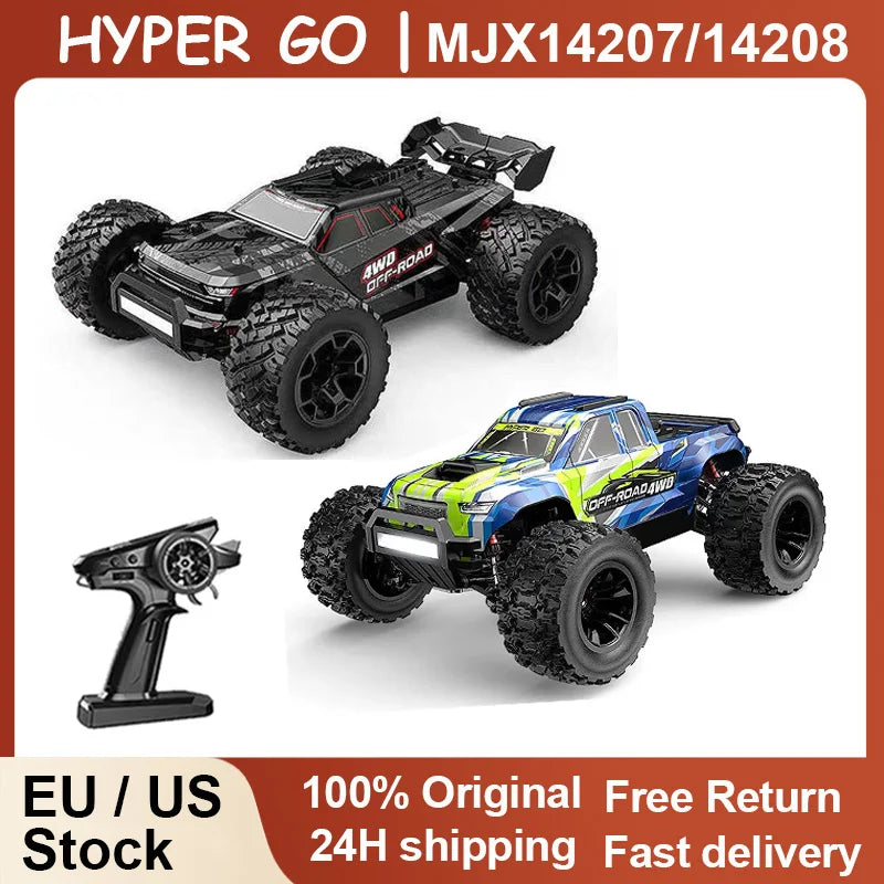 HYPER GO MJX 14207 14208 1/14 RC Car 41-53km/h Brushless 2.4G Remote Control 4WD Off-road High Speed RC Car Truck Hobby Toy
