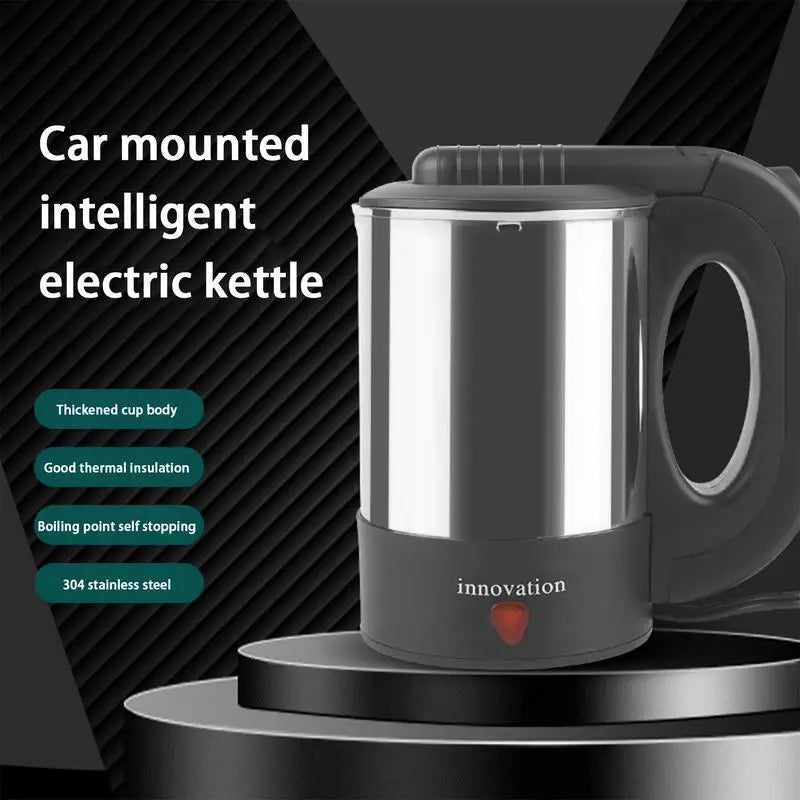 Car Kettle Truck Electric Water Heater Truck Stainless Steel Car Coffee Mug Heated Water Cup Pot Bottle 12V/24V For Travel