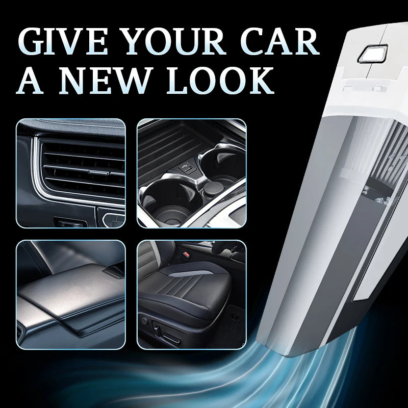 Car vacuum cleaner, portable 35000pa high suction wet and dry vacuum cleaner, car 12V cigarette lighter socket