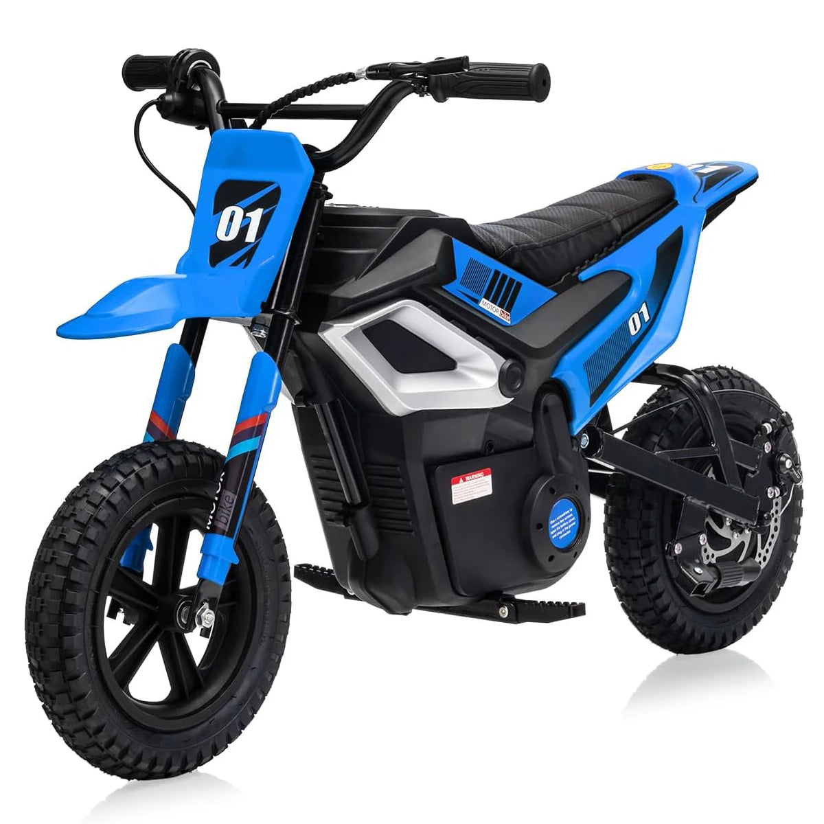 24V Electric Dirt Bike, 350W Kids Electric Motorcycle, Up to 14MPH & Max 130lb with Key Start, Throttle Grip, Manual Rear Brake