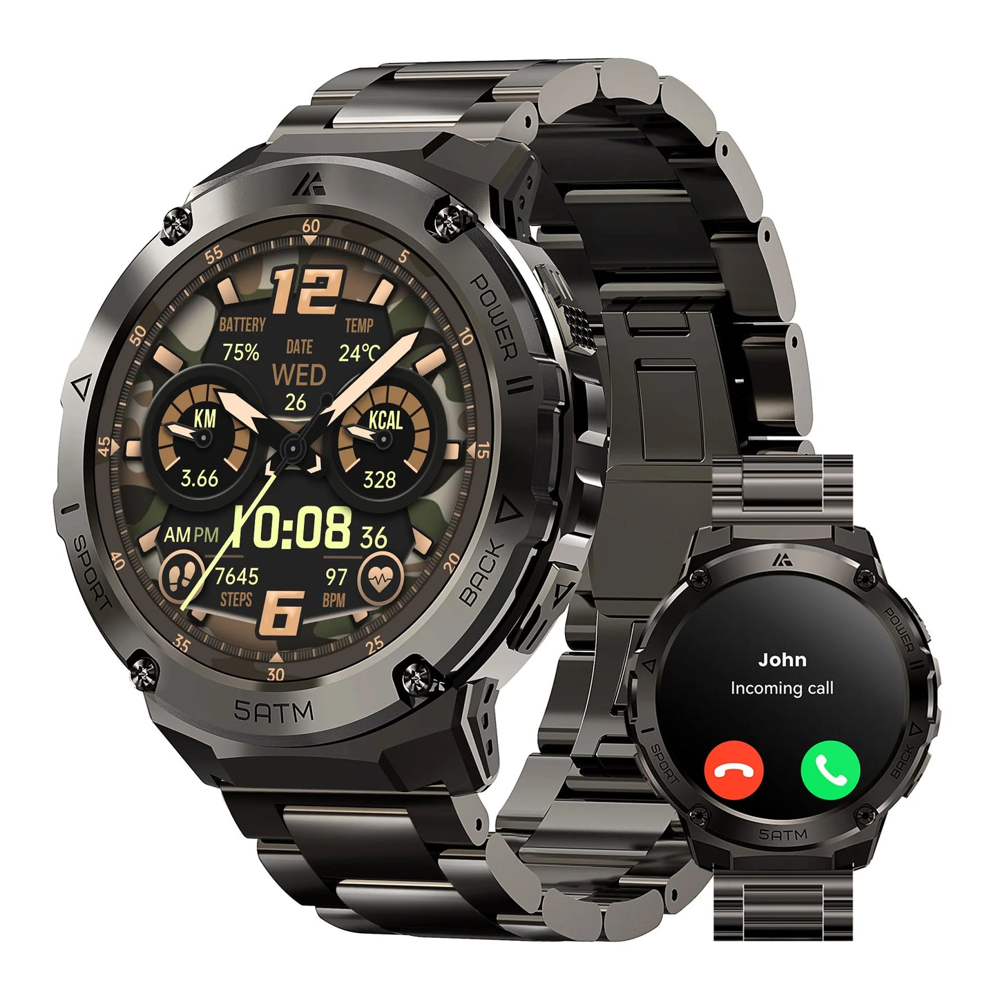 2024 Original Ticwris T3E GPS Smart Watch For Men Waterproof 5ATM IP69K 470mAh AMOLED Compass Bluetooth Call Electronic Watches