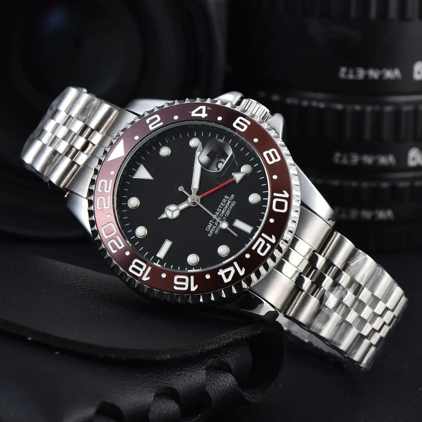 40mm Red Blue Pepsi Business Diver NH34 GMT Watch 100m Waterproof Sapphire Crystal NH34A Automatic Watches For Men reloj hombre