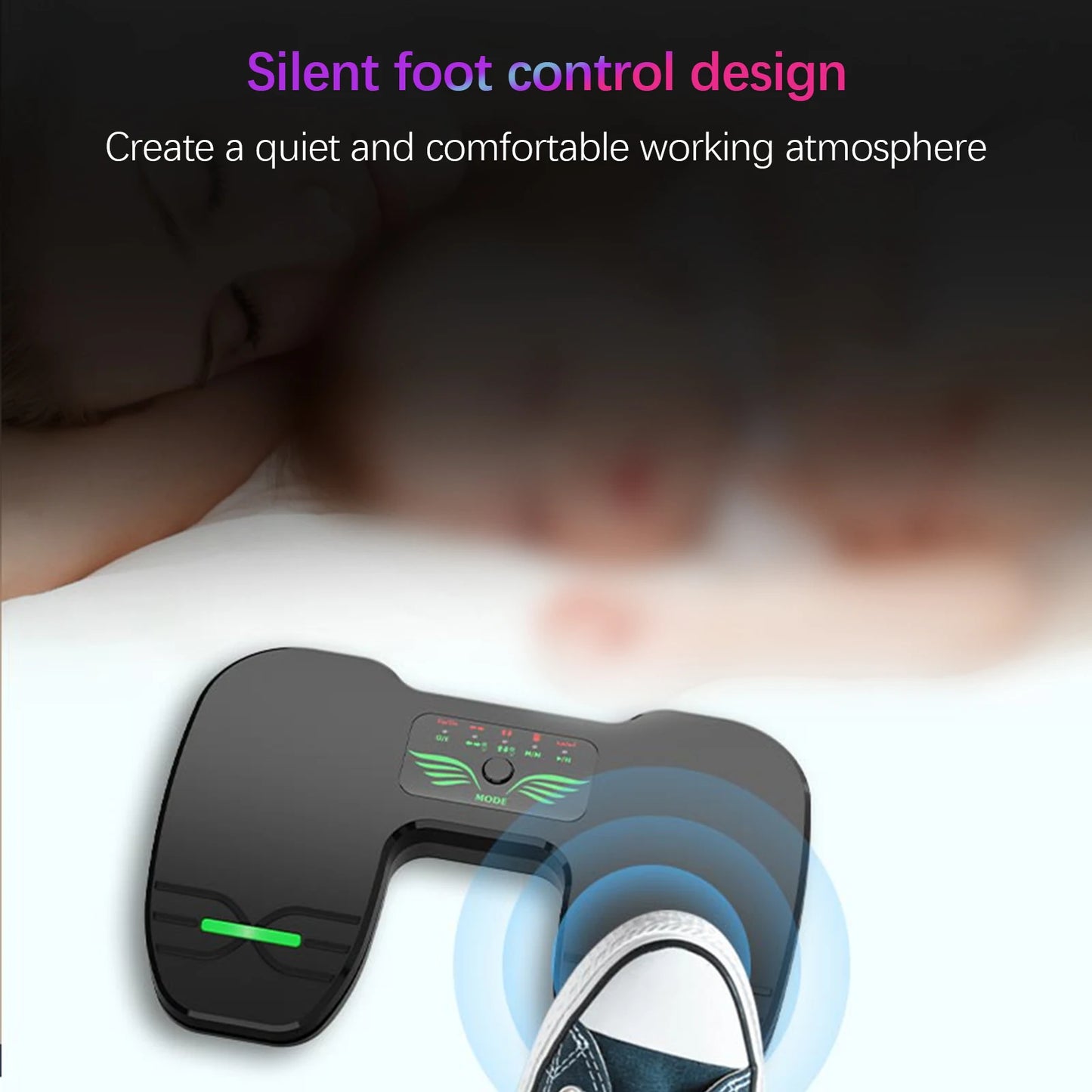 Wireless Page Turner Pedal Portable Music Page Turner for Tablets Smartphones BT Foot Page Turner Rechargeable with Anti-Skid Pa