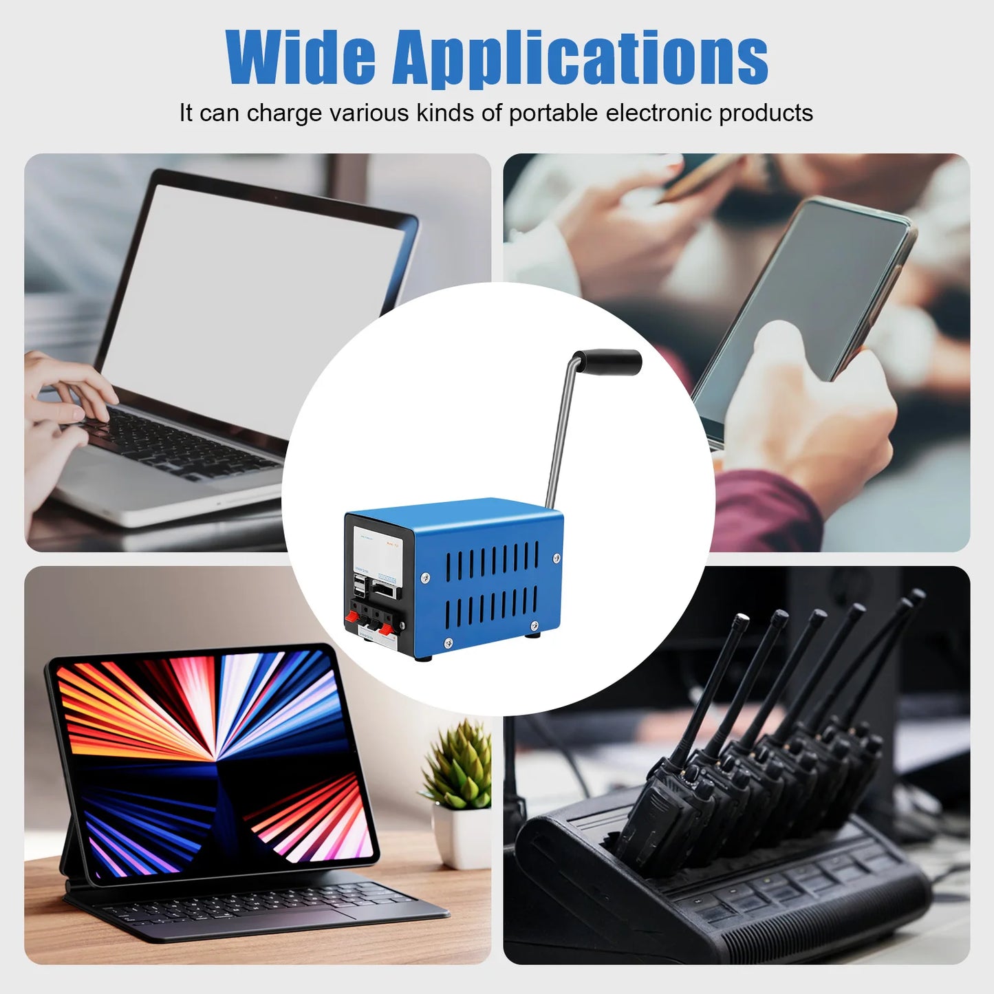 F20 Generator Motor 20W Hand crank generator Freestanding Portable Generator 28V Manual Crank Generator