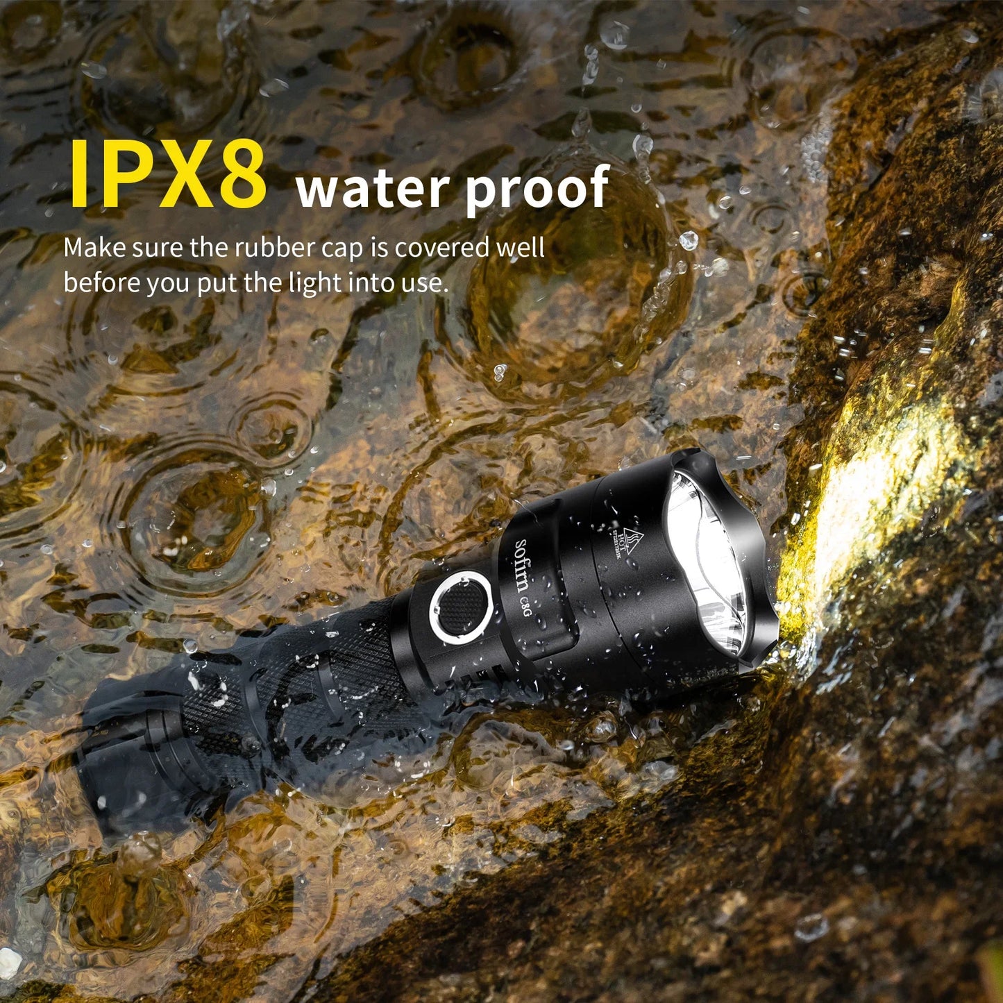 Sofirn C8G SST40 Powerful LED Flashlight 21700 With Power Indicator Lantern 18650 Torch 2 Groups Ramping SOS Beacon Outdoor