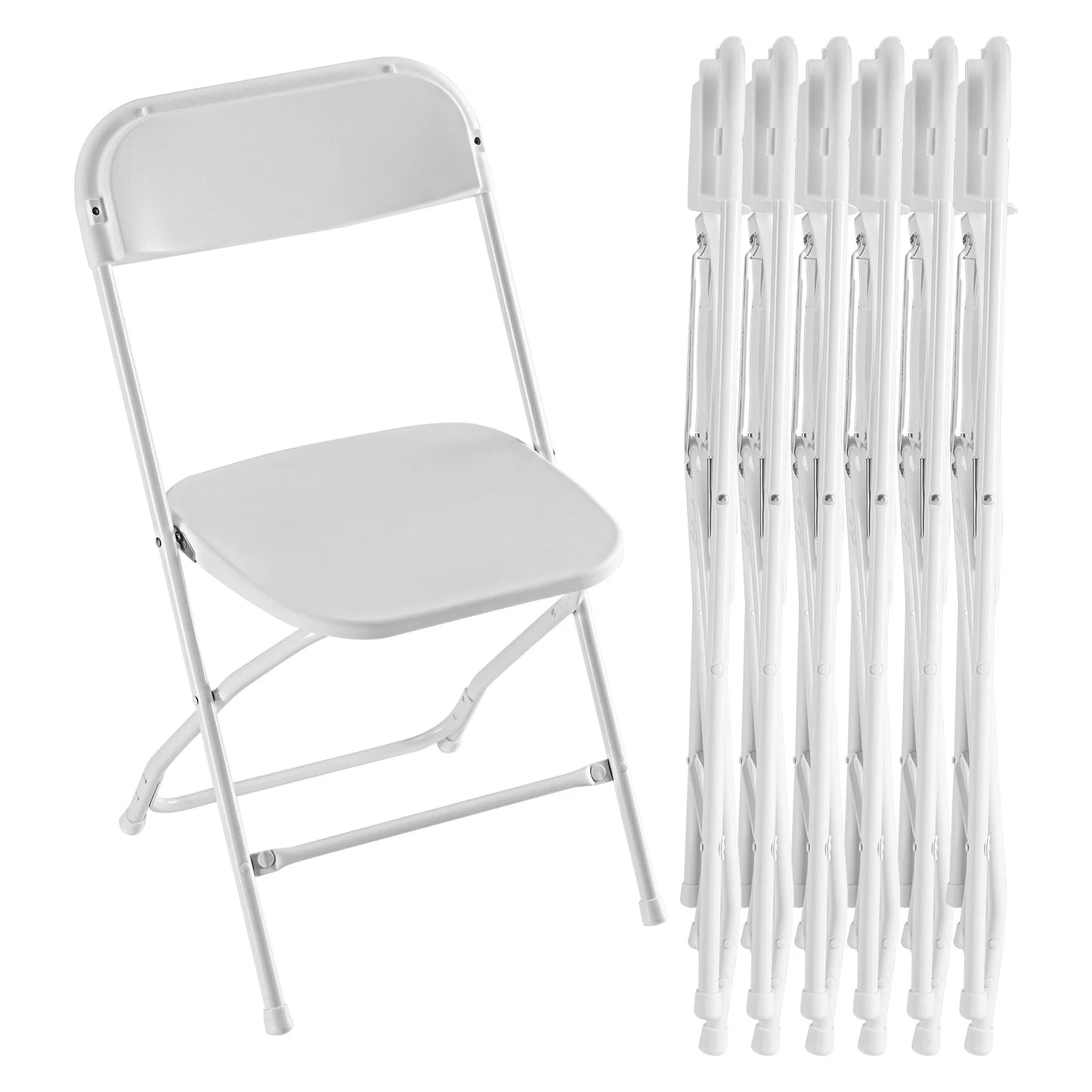 JHK Plastic Folding Chair 4/6 Pack 330LB Load Capacity Living Room Dinner Chairs Lightweight Portable Indoor/Outdoor Home Office