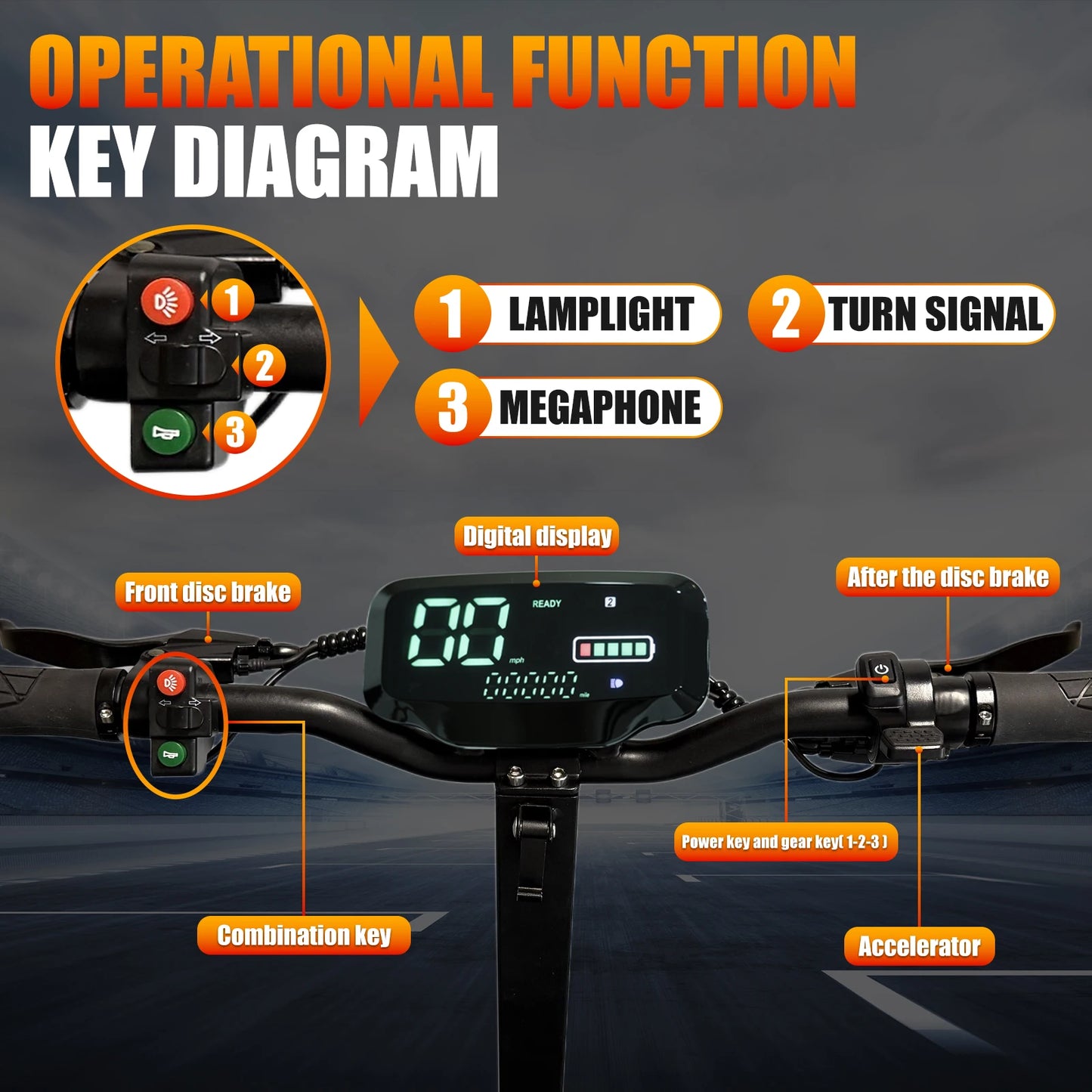 Electric Scooter for Adults, 1200WMotor Fast E Scooter, 11" Off-Road Tires, Up to 28 MPH Top Speed & 20 Miles Long Range, Dual B
