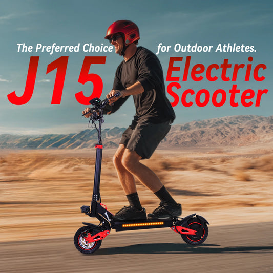 J15 Adult Electric Scooter 1600W Motor, 11-Inch Off-Road Tyres, 48V18AH Battery, Max Speed 31mph, Range 27-30 Miles, US Stock