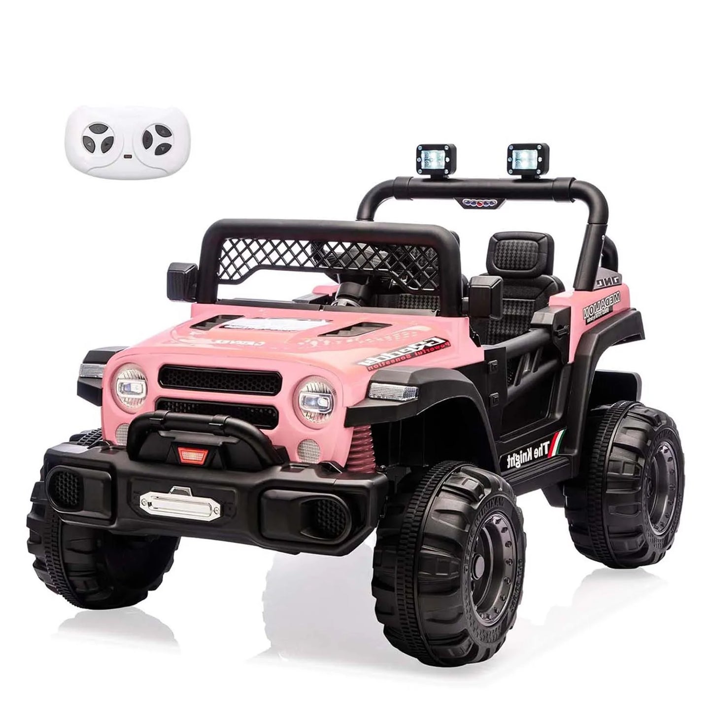 12V Kids Electric Ride-on Truck Parent Remote Control Kids' Car 3 Speeds (Max 6MPH) with LED Lights Music for Ages 2-8