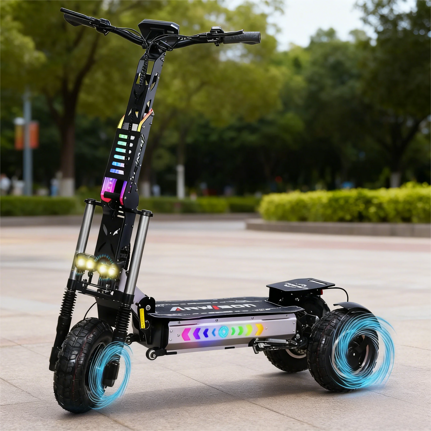 3 Wheels Electric Scooter for Adults 6000W Dual Motor 60V 27AH Battery 13 Inch Fat Tires Off Road E-Scooter Long Range