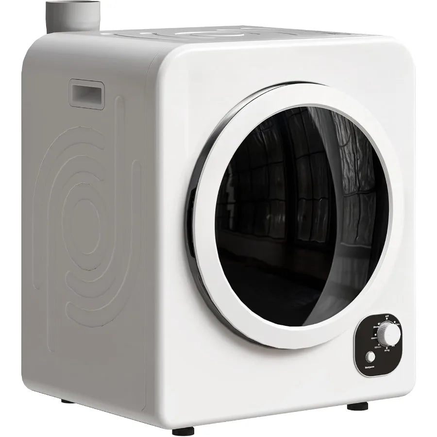 HOMCOM 120V Portable Clothes Dryer 1300W Compact Front Load Laundry Dryer Machine 3.3 Cu. Ft. with Stainless Steel Tub 4 Automa